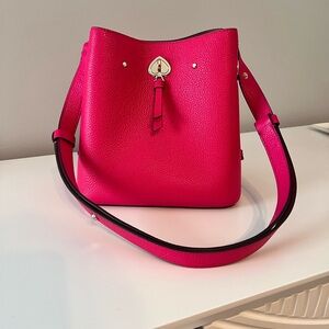 Kate Spade Vibrant Pink Shoulder Bucket Bag